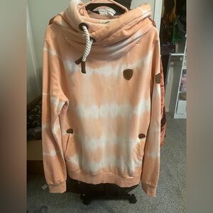 Wanakome Light Pink and Brown Hoodie